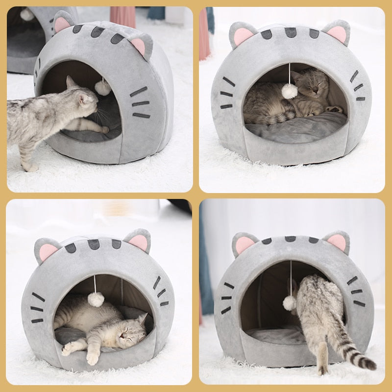 Cute Cat Bed Warm Pet House