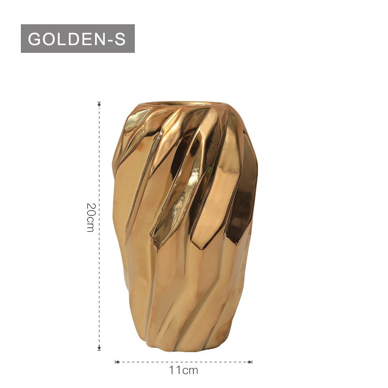 Luxury Gold-plated Ceramic Vase