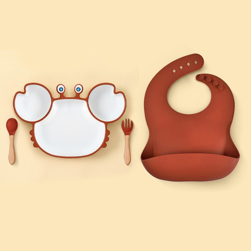 Silicone Free Non-Slip Baby Dishes