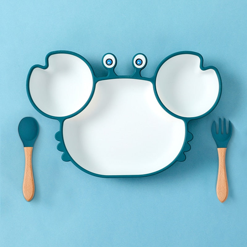 Silicone Free Non-Slip Baby Dishes