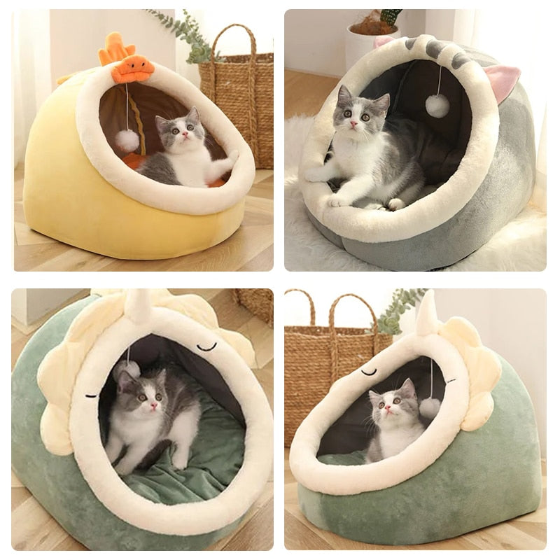 Sweet Cat Bed Warm Pet Basket