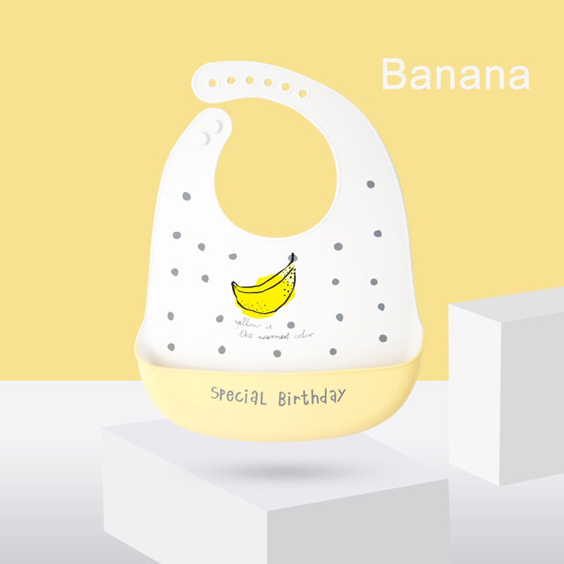 Silicone Saliva Dripping Banana Bibs