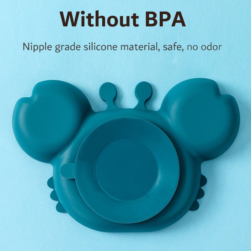 Silicone Free Non-Slip Baby Dishes