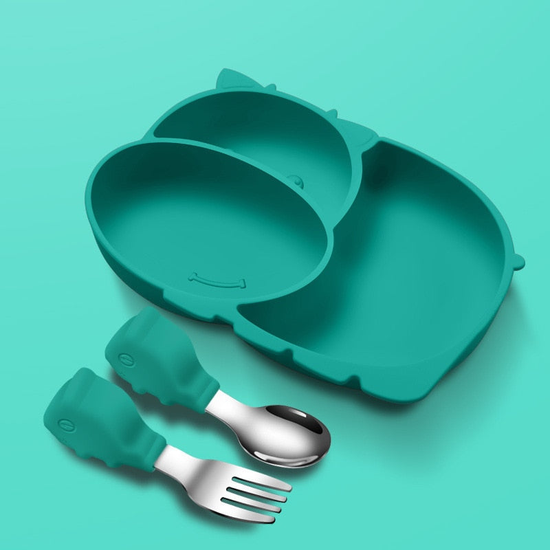 Silicone Free Non-Slip Baby Dishes