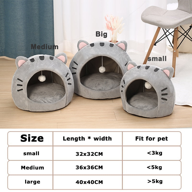 Cute Cat Bed Warm Pet House