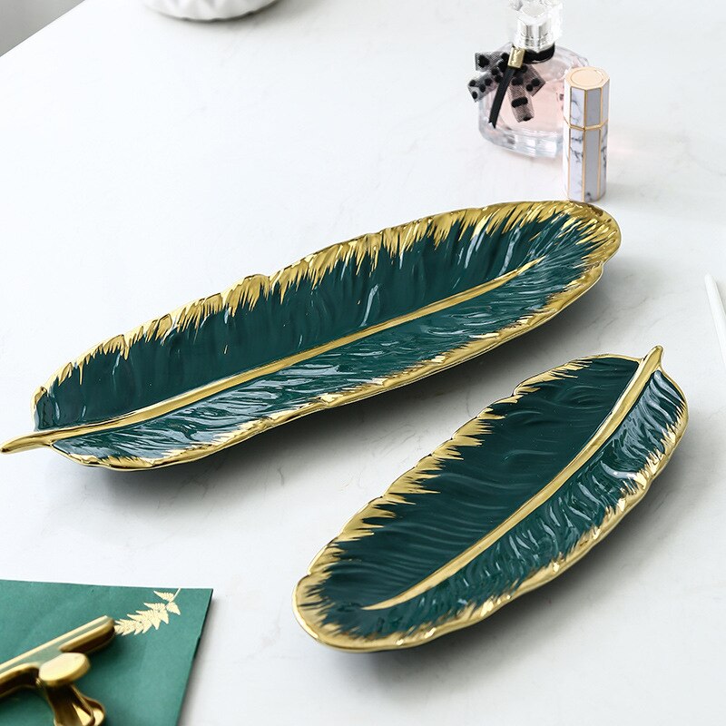 Nordic Ceramic Leaf Feather