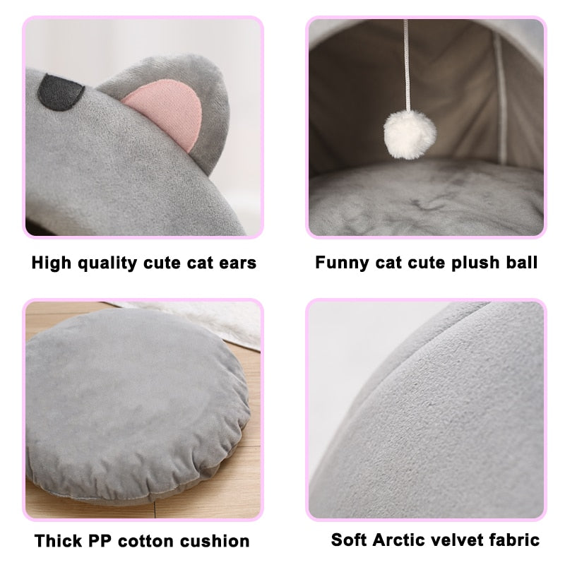 Cute Cat Bed Warm Pet House