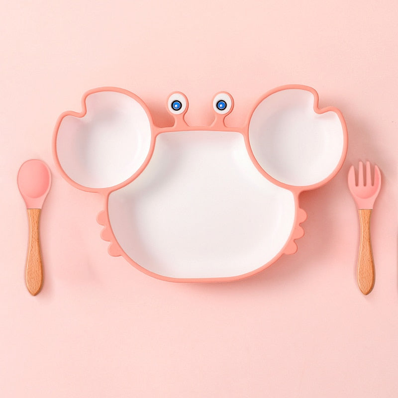 Silicone Free Non-Slip Baby Dishes