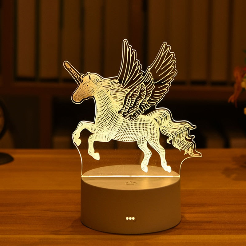 3D Acrylic USB Night Light Xmas Gift