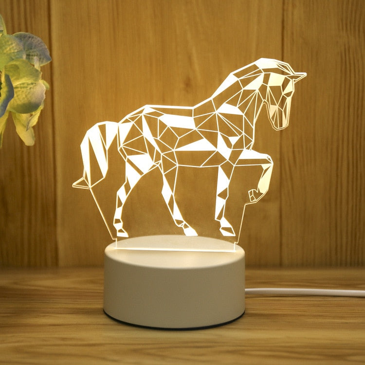 3D Acrylic USB Night Light Xmas Gift