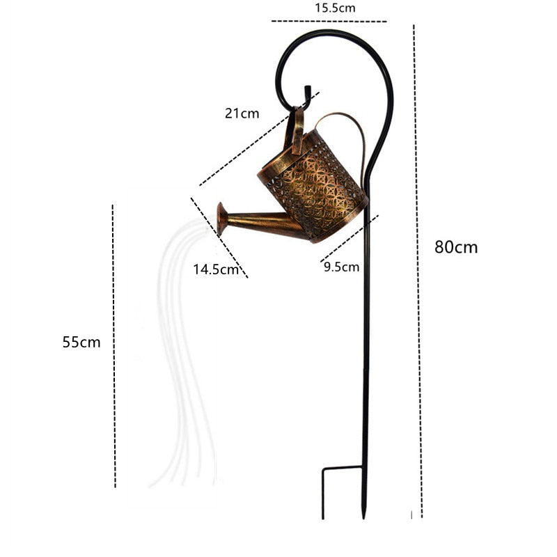 Solar Watering Can Sprinkles Lamp