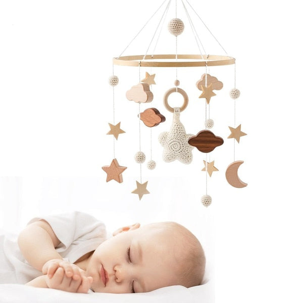 Newborn Crib Wood Bell