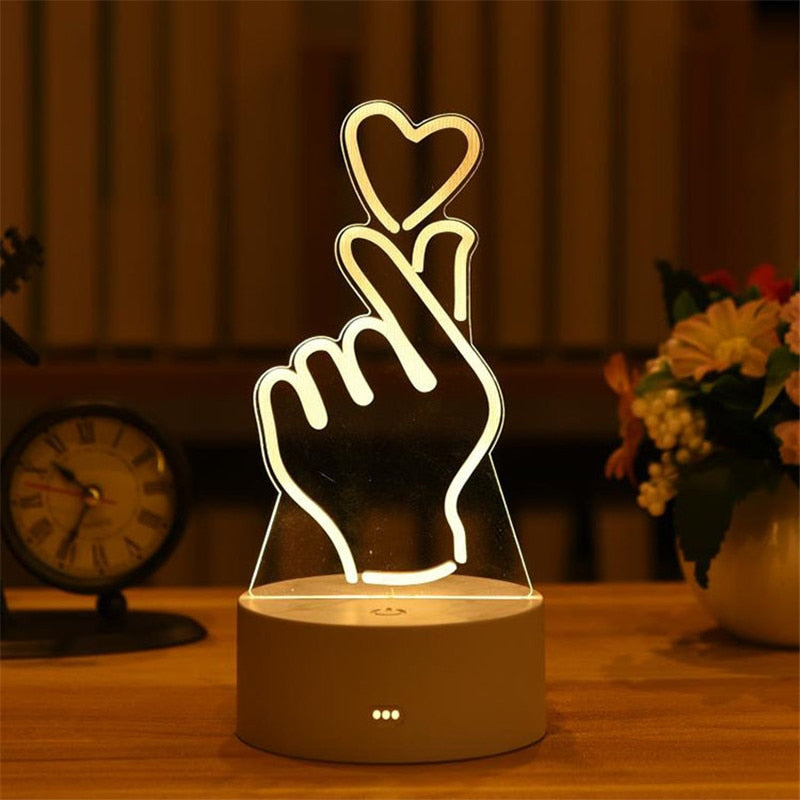 3D Acrylic USB Night Light Xmas Gift