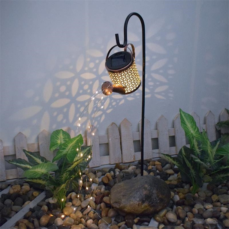 Solar Watering Can Sprinkles Lamp