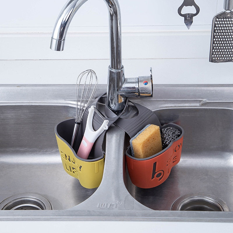 Sink Shelf Sponge Drain Rack