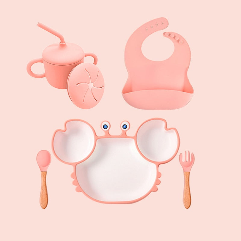 Silicone Free Non-Slip Baby Dishes