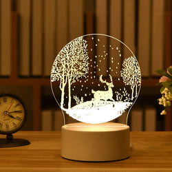 3D Acrylic USB Night Light Xmas Gift