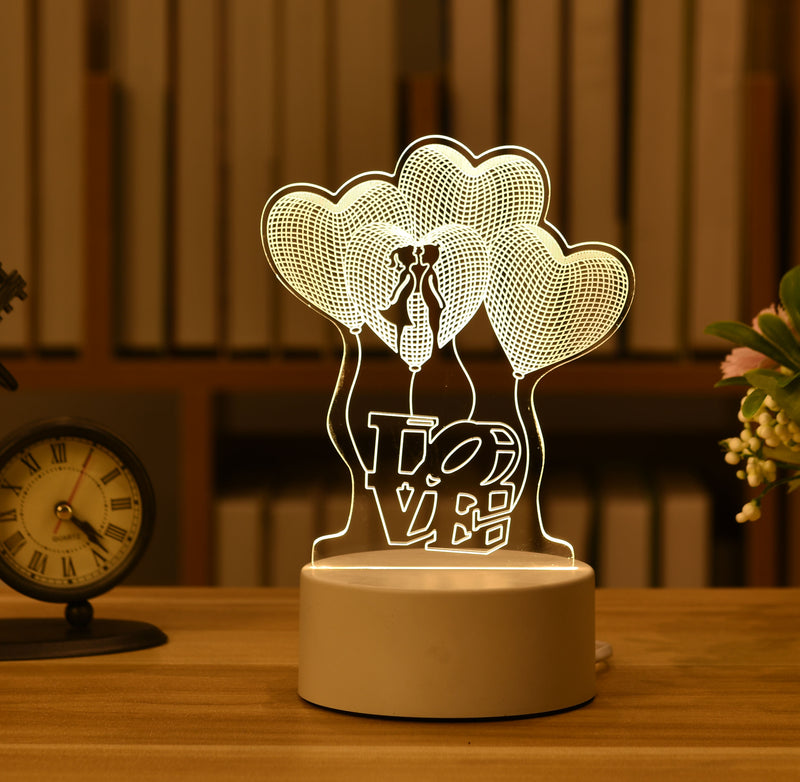 3D Acrylic USB Night Light Xmas Gift