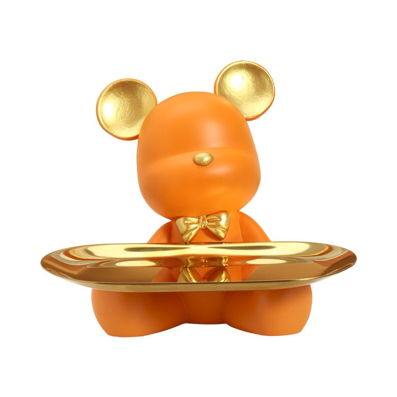 Nordic Resin Bear Tray Figurines