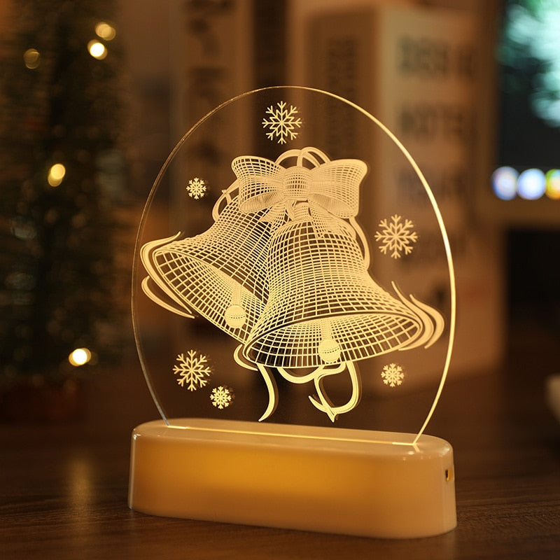 3D Acrylic USB Night Light Xmas Gift