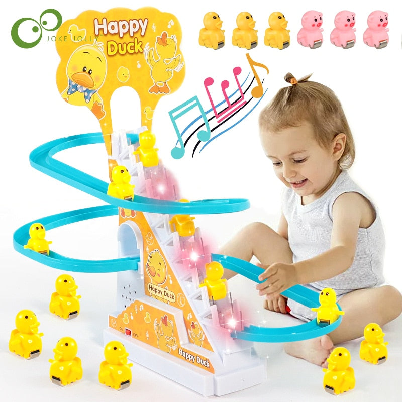 Automatic Slide Climbing Duck Toy