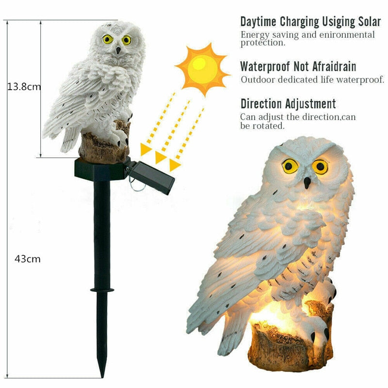 Solar Lamp Owl Animal Garden