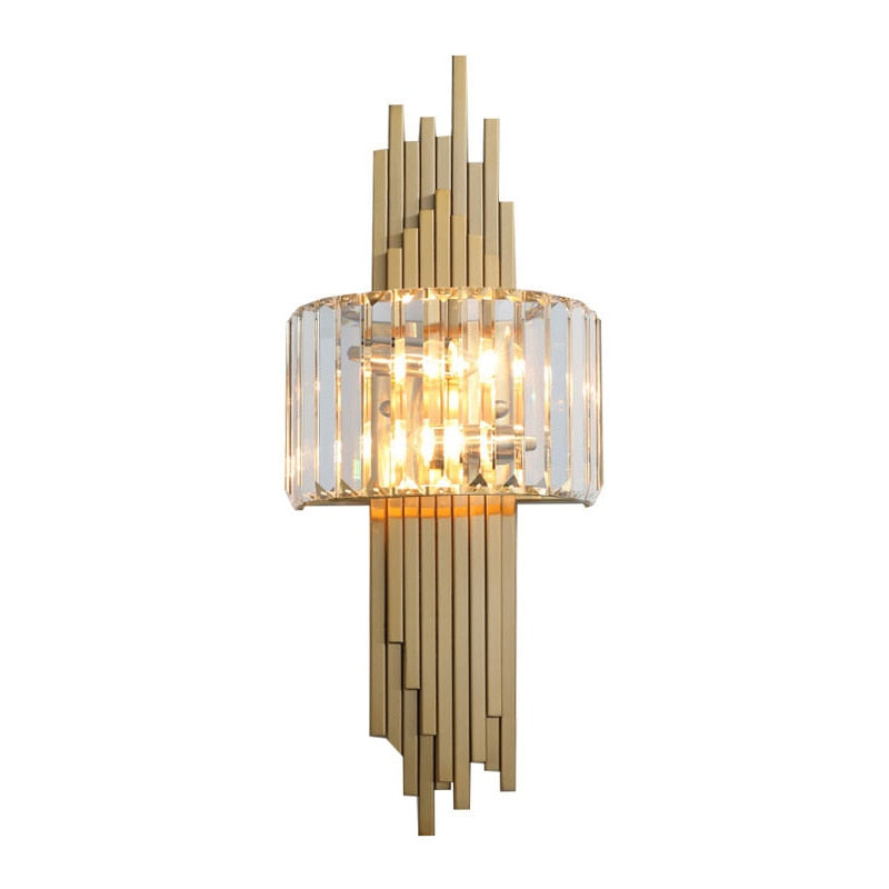 Luxury Hardware Crystal Wall Lamp