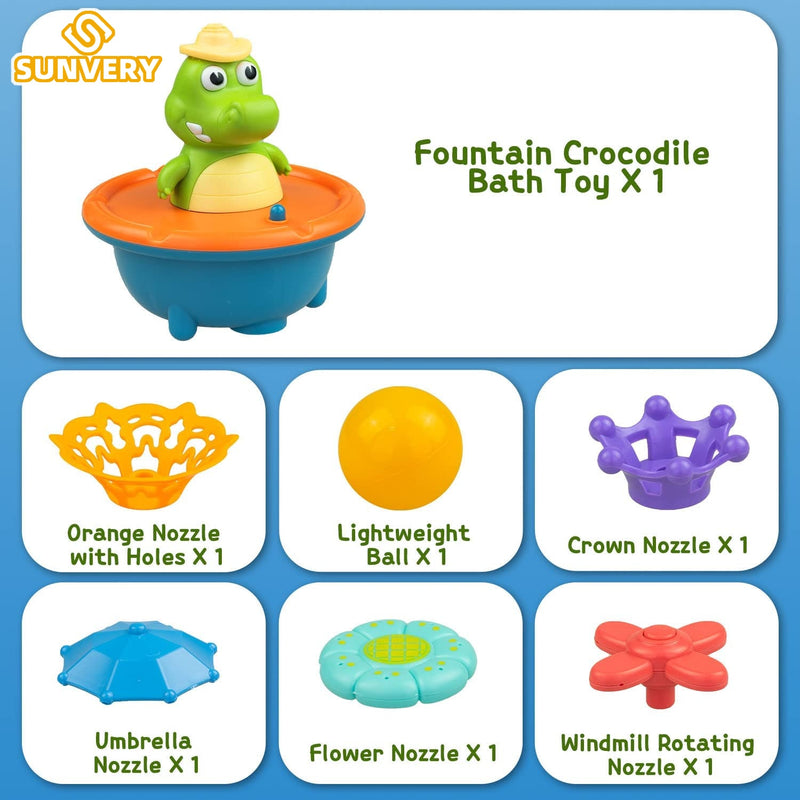 New Fountain Crocodile Baby Bath Toys