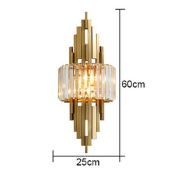 Luxury Hardware Crystal Wall Lamp