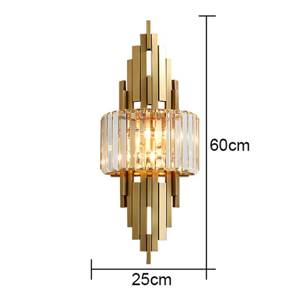 Luxury Hardware Crystal Wall Lamp