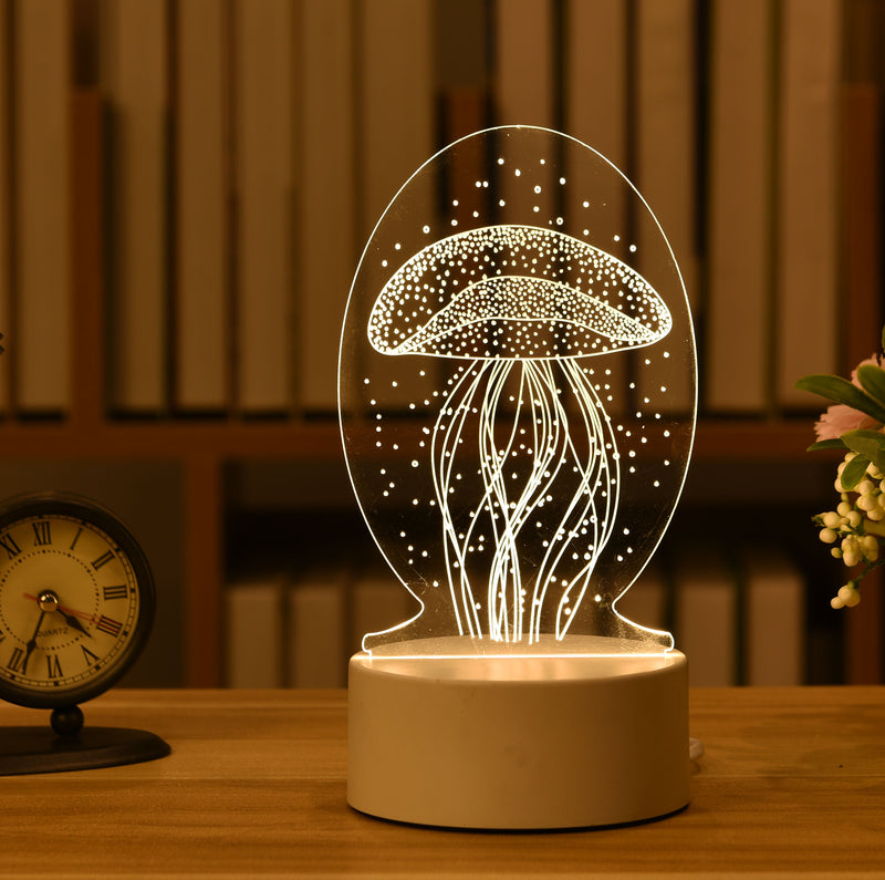 3D Acrylic USB Night Light Xmas Gift