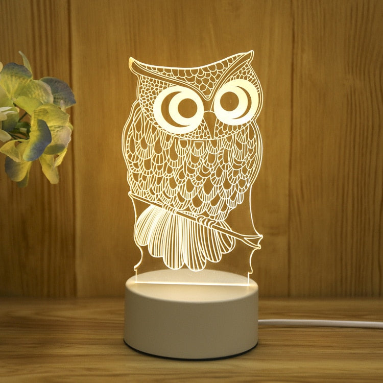 3D Acrylic USB Night Light Xmas Gift