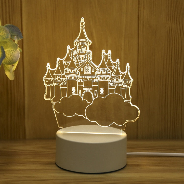 3D Acrylic USB Night Light Xmas Gift