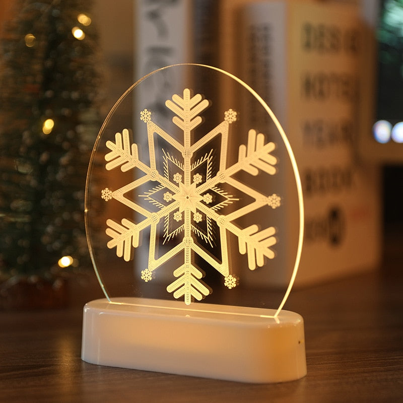 3D Acrylic USB Night Light Xmas Gift